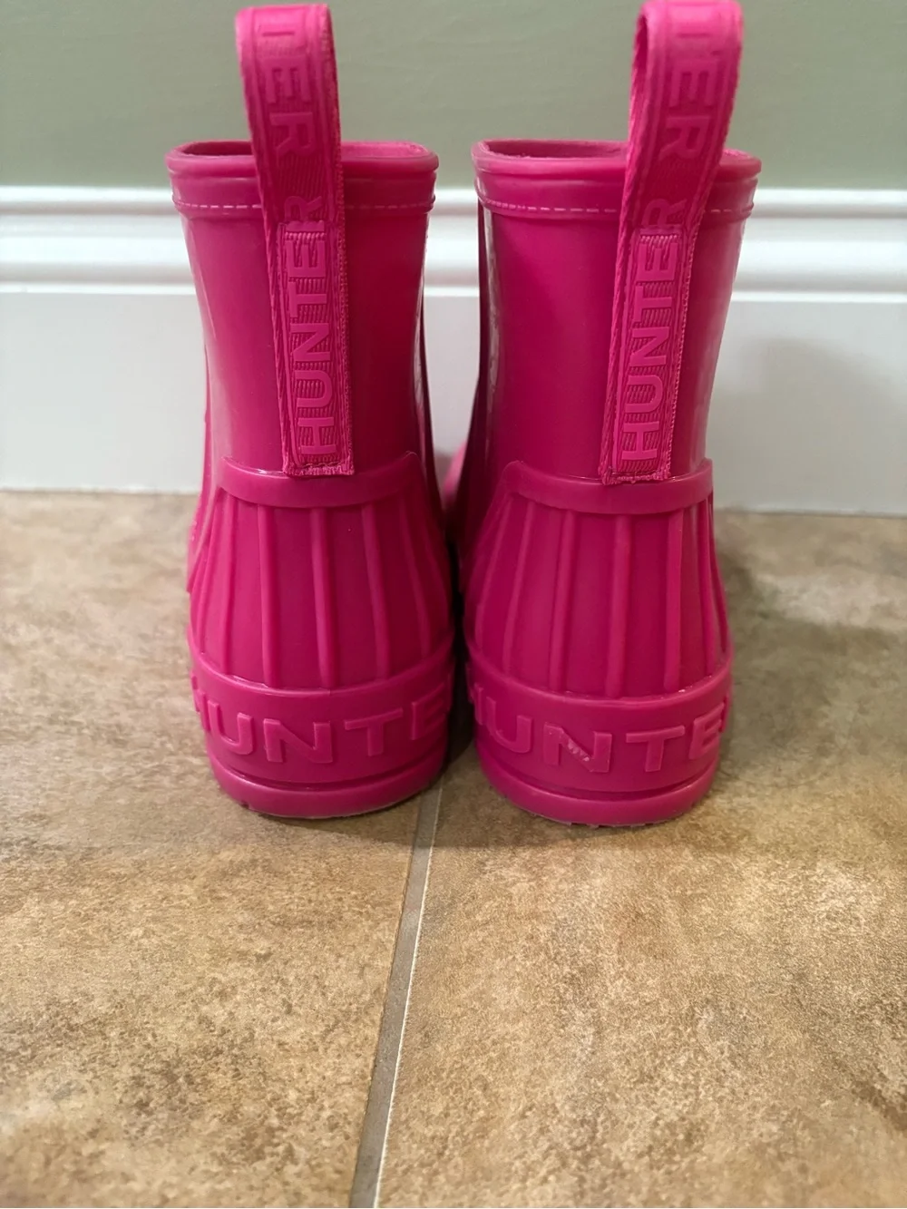Hunter Kids Hot Pink Waterproof Rain Boots